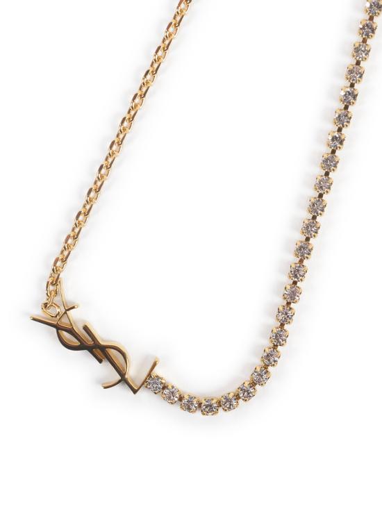 26FW 생로랑 메탈 앤 라인스톤 오피움 참 브레이슬릿 712345 Y15268066 DORE CRYSTAL - SAINT LAURENT
