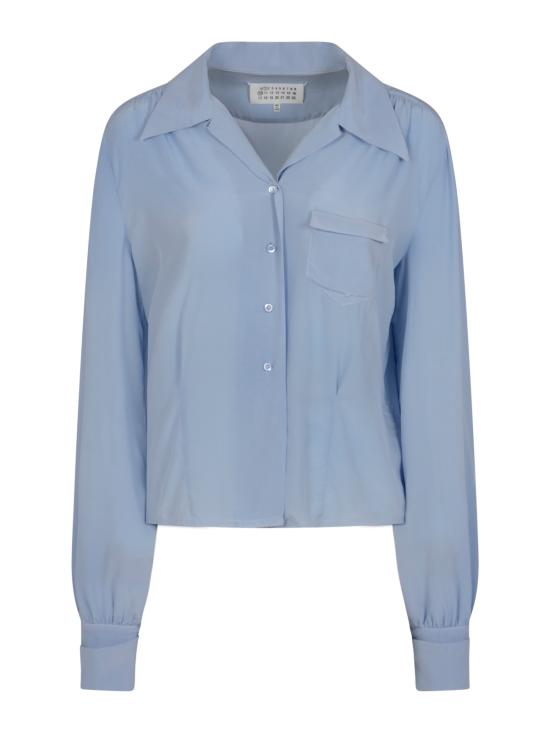 26SS 마르지엘라 롱 슬리브 실크 셔츠 S51DT0028 M35704479 BABY BLUE