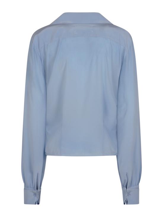 26SS 마르지엘라 롱 슬리브 실크 셔츠 S51DT0028 M35704479 BABY BLUE - MAISON MARGIELA