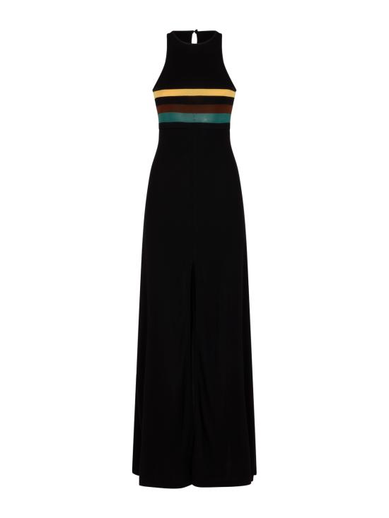 26SS 생로랑 미디 원피스 858656 Y37NX1051 NOIR MULTICOLORE