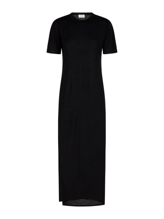 26SS 생로랑 미디 원피스 839059 Y76UO1000 NOIR