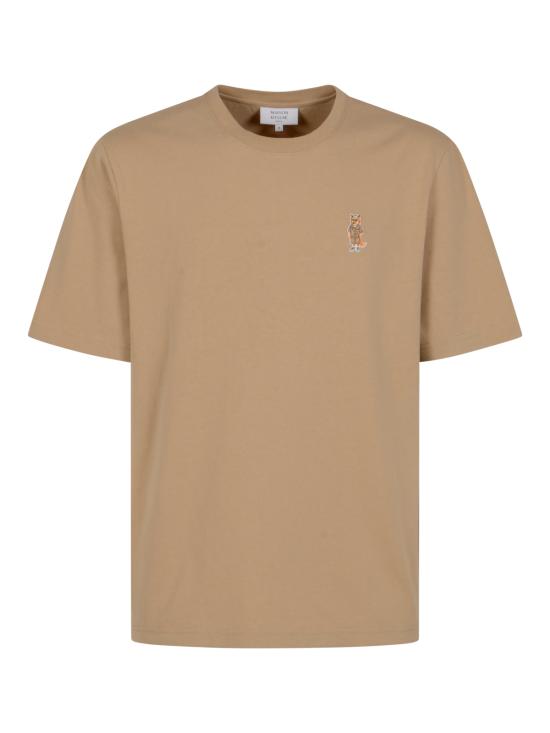 26SS 메종키츠네 드레스드 폭스 컴포트 티셔츠 QM00101KJ7025 0429 ROASTED ALMOND - MAISON KITSUNE