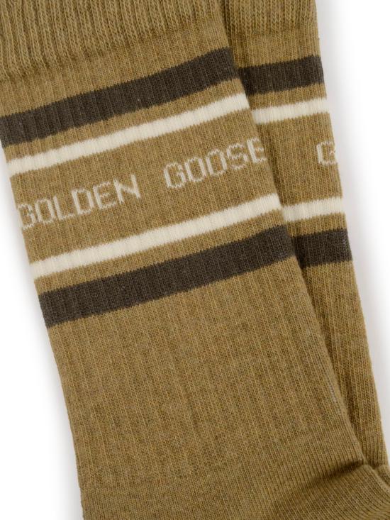 26SS 골든구스 양말 GUP00883 P00220535960 MELANGE GREEN HERITAGE WHITE - GOLDEN GOOSE