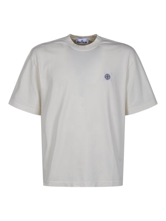 26FW 스톤 아일랜드 반팔 티셔츠 2100030 S0500V0093 Ivory - STONE ISLAND
