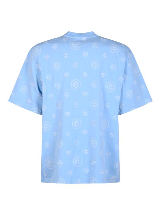 26SS 카사블랑카 반팔 티셔츠 MSS26JTS04405 Cerulean jersey - CASABLANCA
