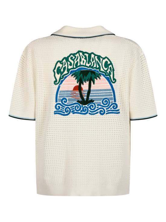26FW 카사블랑카 반팔 셔츠 MPF26KW141301 PALM TREE EMBLEM - CASABLANCA