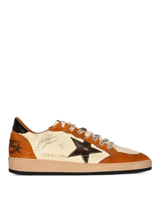 26FW 골든구스 볼 스타 스웨이드 스니커즈 GMF00117 F00872083405 WHITE BEIGE WARM BROWN OLIVE B - GOLDEN GOOSE