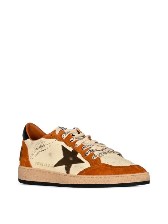 26FW 골든구스 볼 스타 스웨이드 스니커즈 GMF00117 F00872083405 WHITE BEIGE WARM BROWN OLIVE B - GOLDEN GOOSE