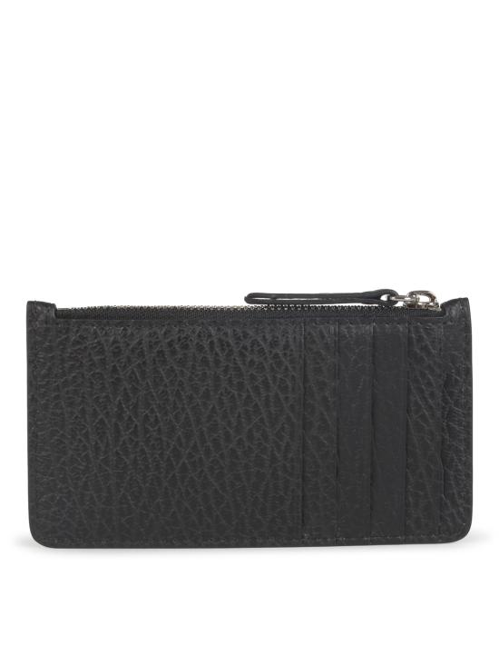 26FW 마르지엘라 스티치 레더 지퍼 카드 홀더 S56UI0143 P4455T8013 BLACK - MAISON MARGIELA