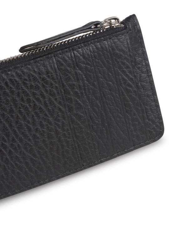 26FW 마르지엘라 스티치 레더 지퍼 카드 홀더 S56UI0143 P4455T8013 BLACK - MAISON MARGIELA