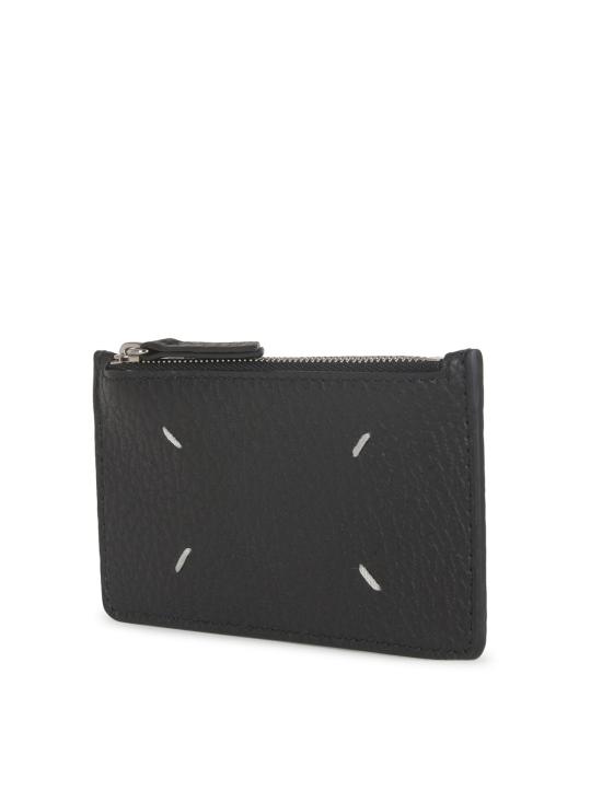 26FW 마르지엘라 스티치 레더 지퍼 카드 홀더 S56UI0143 P4455T8013 BLACK - MAISON MARGIELA