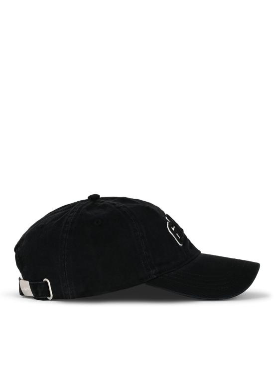 26FW 가니 로고 캔버스 볼캡 A6900 099 Black - GANNI