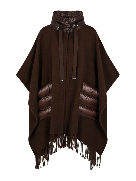 26FW 에르노 퀼티드 포켓 판초 GC00066DR 333958810 FONDENTE - HERNO