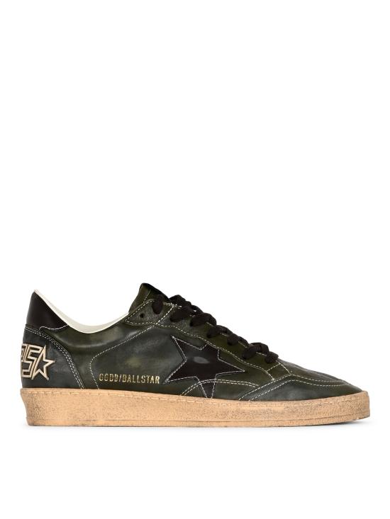 26FW 골든구스 볼 스타 스웨이드 스니커즈 GMF00117 F00872536105 DARK GREEN BLACK - GOLDEN GOOSE