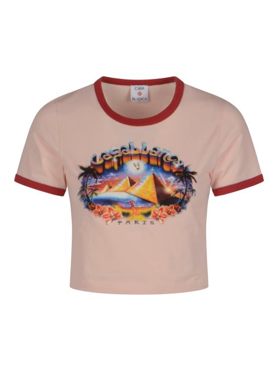 26FW 카사블랑카 반팔 티셔츠 WPF26JTS01001 TOURISM - CASABLANCA