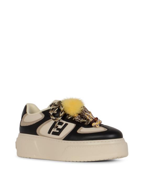 26SS 펜디 매치 소프트 레더 로우탑 스니커즈 8E8721 AY9NF1V7Q NER B IC AMBE MARSHM - FENDI
