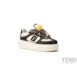 26SS 펜디 매치 소프트 레더 로우탑 스니커즈 8E8721 AY9NF1V7Q NER B IC AMBE MARSHM - FENDI