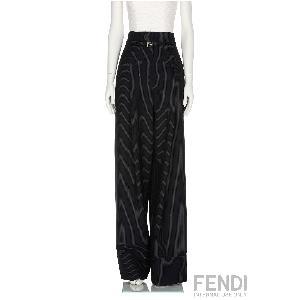 26SS 펜디 핀스트라이프 울 팬츠 FR6673 AW7IF0QG3 BLU NAVY - FENDI