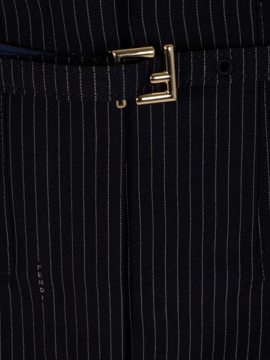 26SS 펜디 핀스트라이프 울 팬츠 FR6673 AW7IF0QG3 BLU NAVY - FENDI