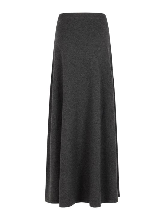 25FW 발렌시아가 롱 스커트 849932 T17548519 DARK HEATHER GREY - BALENCIAGA