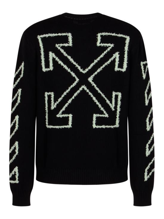 26SS 오프화이트 스웨터 44MHE087S26 K001001 BLACK - OFF WHITE