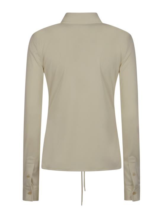 25FW 발렌시아가 레이스업 셔츠 850784 TMV271975 CHAMPAGNE BEIGE - BALENCIAGA
