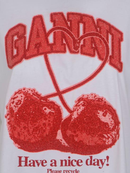 26FW 가니 반팔 티셔츠 A1050247 151 BRIGHT WHITE - GANNI
