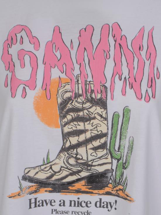 26FW 가니 반팔 티셔츠 A1050253 151 BRIGHT WHITE - GANNI