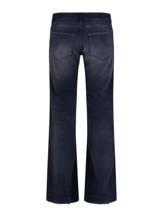 26SS 발렌시아가 커브드 Waist 팬츠 848019 TTW648074 NAVY DIRTY DARK BLUE - BALENCIAGA