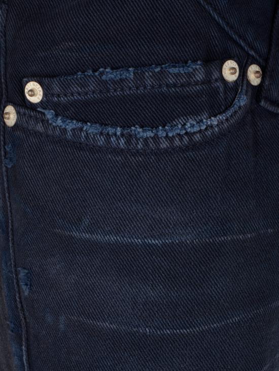 26SS 발렌시아가 커브드 Waist 팬츠 848019 TTW648074 NAVY DIRTY DARK BLUE - BALENCIAGA