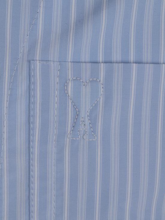 26SS 아미 긴팔 셔츠 UDR663 CO02194844 BLEU CACHEMIRE BLANC - AMI