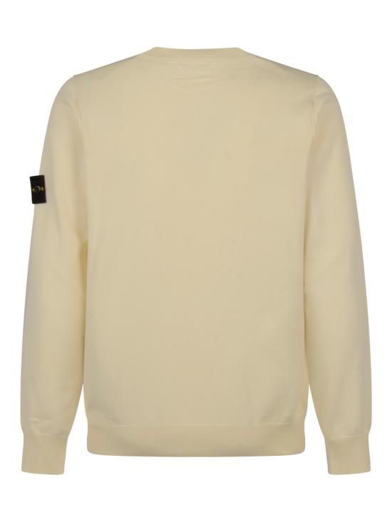 26SS 스톤 아일랜드 소프트 오가닉 코튼 롤드 엣지 심 크루넥 점퍼 5100053 S00B2V0093 IVORY - STONE ISLAND