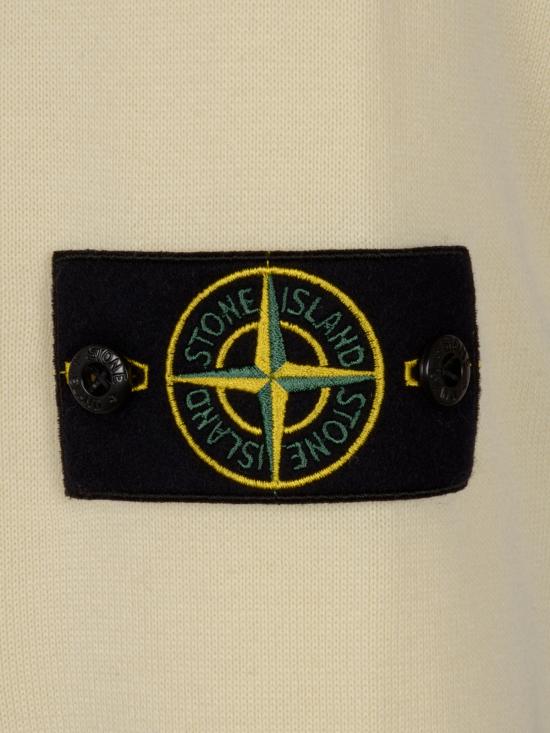 26SS 스톤 아일랜드 소프트 오가닉 코튼 롤드 엣지 심 크루넥 점퍼 5100053 S00B2V0093 IVORY - STONE ISLAND