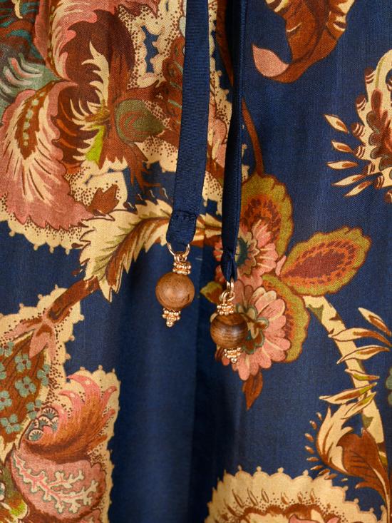 26FW 짐머만 크롭 팬츠 3497ASS261 NJCO Navy Jacobean - ZIMMERMANN