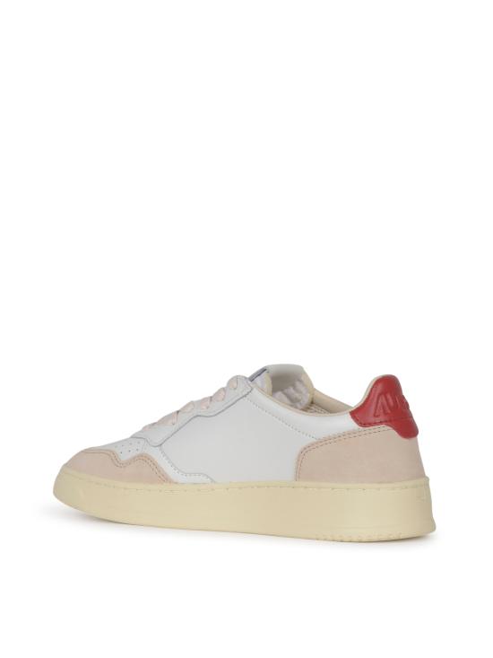 26SS 오트리 메달리스트 로우 레더 스니커즈 AULW LS43 LEAT SUEDE WHT RED - AUTRY