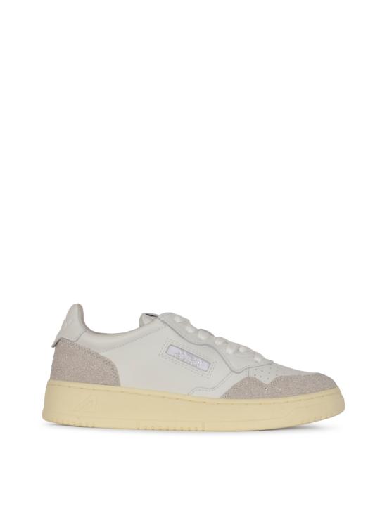 26SS 오트리 메달리스트 로우 레더 스니커즈 AULW PK01 SOFLEA SPK WHT GREY