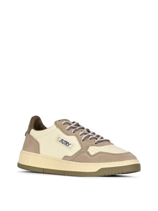 26FW 오트리 메달리스트 로우 스니커즈 AULM BW07 LEA SUEBIC WHT LICORICE - AUTRY