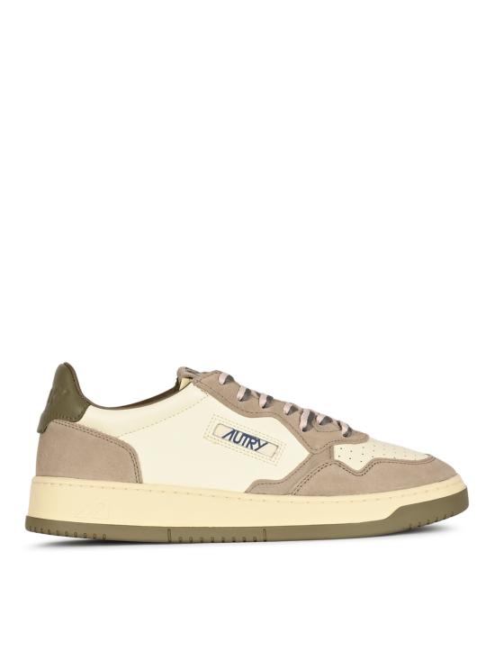 26FW 오트리 메달리스트 로우 스니커즈 AULM BW07 LEA SUEBIC WHT LICORICE - AUTRY