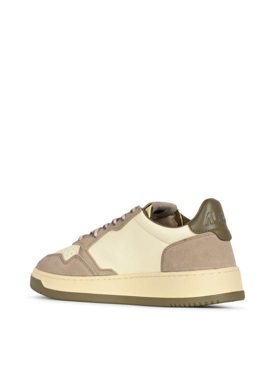 26FW 오트리 메달리스트 로우 스니커즈 AULM BW07 LEA SUEBIC WHT LICORICE - AUTRY