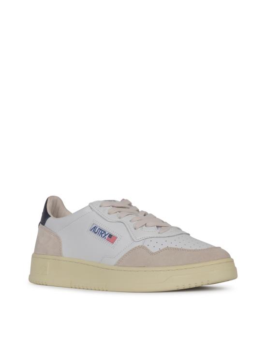 26FW 오트리 메달리스트 로우 스니커즈 AULM LS28 LEAT SUEDE WHT BLUE - AUTRY