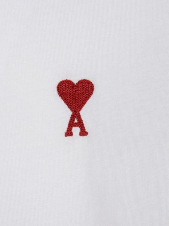 26FW 아미 스몰 하트 로고 티셔츠 BFUTS035 724100 BLANC - AMI