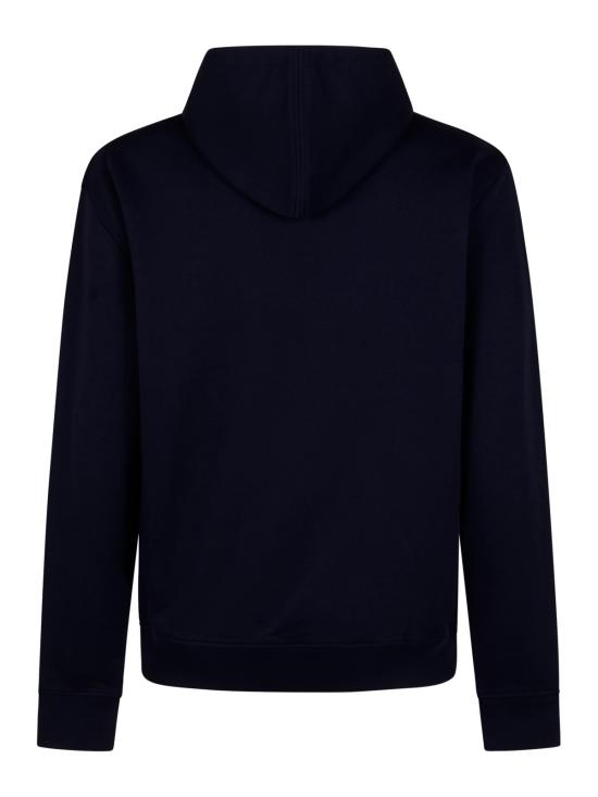 26FW 아미 스몰 하트 로고 루프백 오가닉 코튼 플리스 후드 BFUSW235 730430 BLEU NUIT - AMI