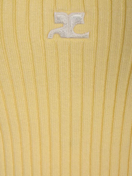 26FW 쿠레쥬 민소매 티셔츠 826MDE012FI0001 2010 PASTEL YELLOW - COURREGES