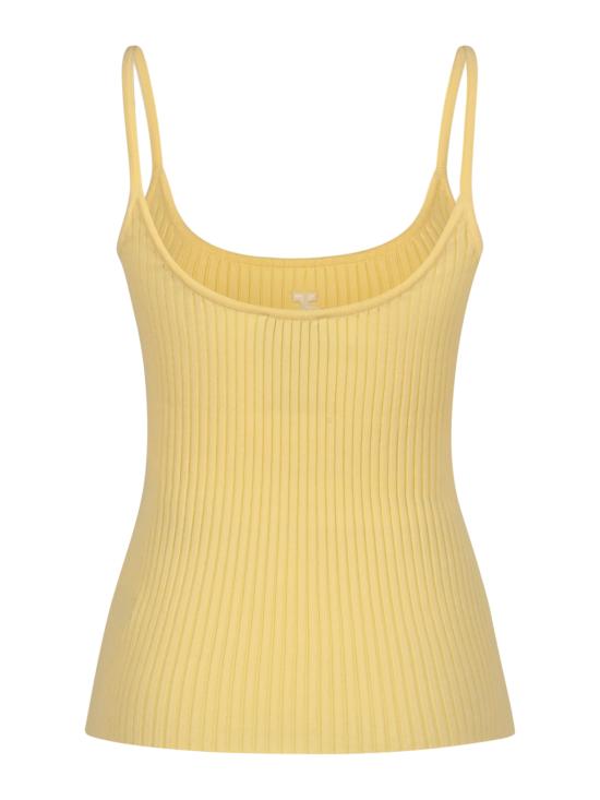 26FW 쿠레쥬 민소매 티셔츠 826MDE012FI0001 2010 PASTEL YELLOW - COURREGES