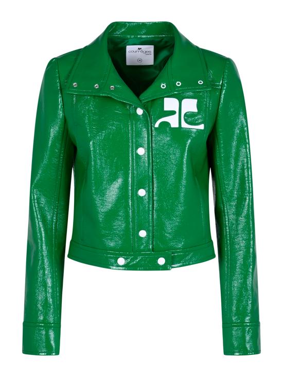 26FW 쿠레쥬 가죽 자켓 826CBL005VY0014 8000 VERT - COURREGES