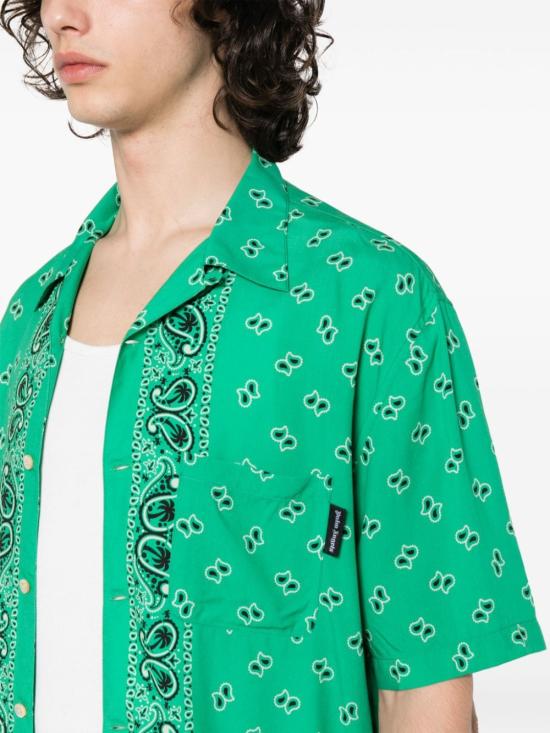 팜앤젤스 반팔 셔츠 PMGG005 S24FAB0065555 GREEN - PALM ANGELS