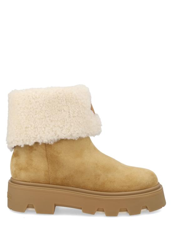 26FW 몽클레어 아우레아 미드 스웨이드 & 시어링 부츠 4F00070 M697123L BEIGE