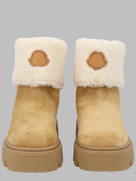 26FW 몽클레어 아우레아 미드 스웨이드 & 시어링 부츠 4F00070 M697123L BEIGE - MONCLER