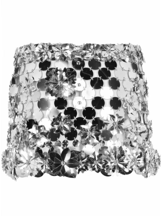 26SS 파코라반 숏 스커트 26EIJU172PS0129 P040 Silver - PACO RABANNE