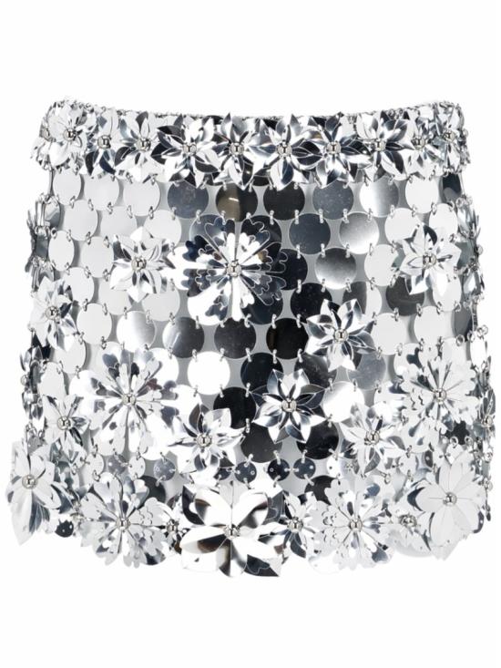 26SS 파코라반 숏 스커트 26EIJU172PS0129 P040 Silver